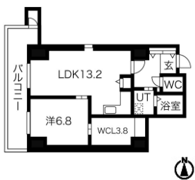 シティコート目黒>間取図