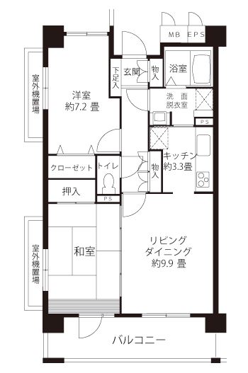 コーシャハイム上鷺宮＞間取り図