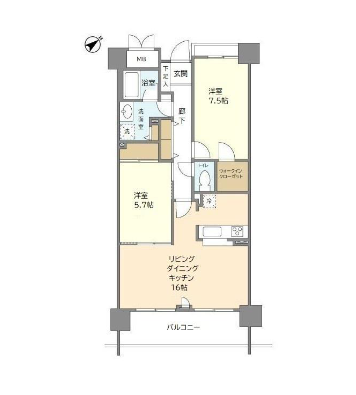 ブリリアントヨス＞間取図