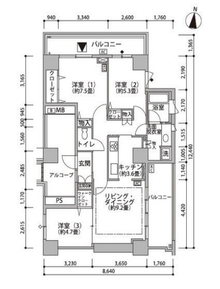 東雲キャナルコートCODAN>間取図