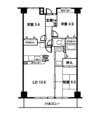 エバーグリーンコート＞間取図