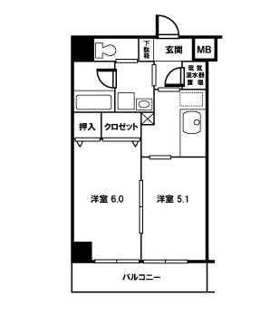 ザ ウエスト スクエア>間取図