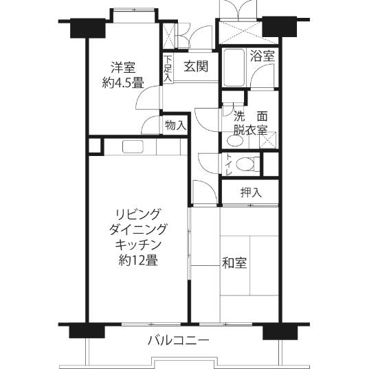 コーシャハイム光が丘第四＞間取図