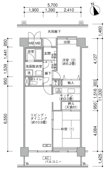 木場三丁目パークハイツ>間取図