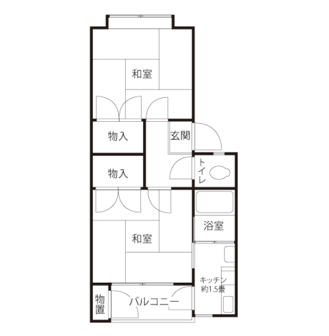 本田川端町住宅＞間取図
