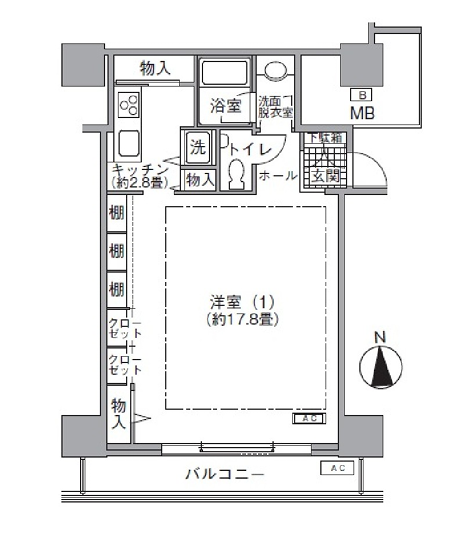 アクティ汐留＞間取図