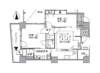 アクティ汐留＞間取図