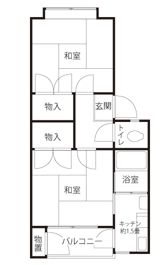 本田川端町住宅＞間取図