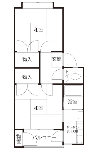 本田川端町住宅＞間取図