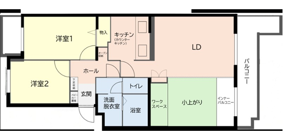 ヒルズ南戸塚>間取図