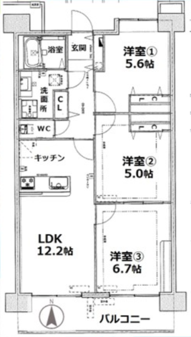 シティコート目黒＞間取図
