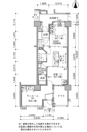 サンヴァリエ桜堤＞間取図