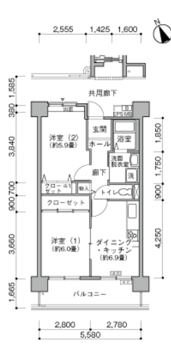 サンヴァリエ桜堤>間取図