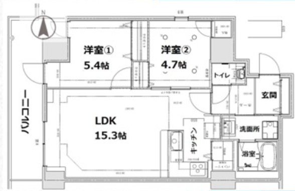 シティコート目黒>間取図