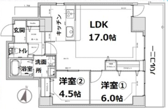 シティコート目黒＞間取図