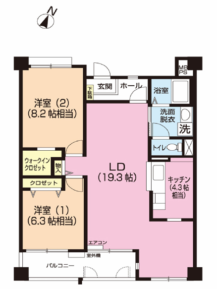 パティオス14番街>間取図