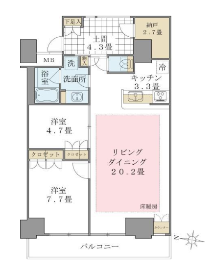 Brillia ist 東雲キャナルコート>間取図