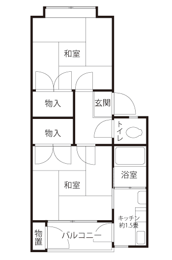 本田川端町住宅【定借期限2028年11月30日】>間取図