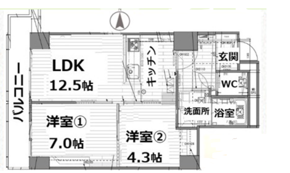 シティコート目黒>間取図
