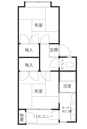 本田川端町住宅【定借期限2028年11月30日】＞間取図