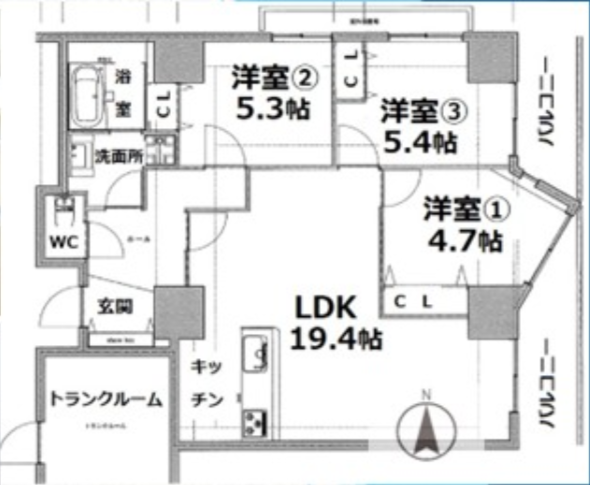 シティコート目黒＞間取図