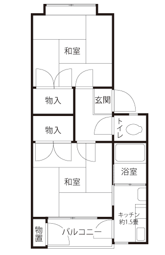 本田川端町住宅【定借期限2028年11月30日】>間取図