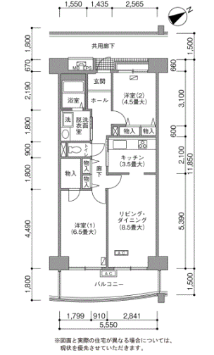 ヨコハマポートサイドロア弐番館＞間取図