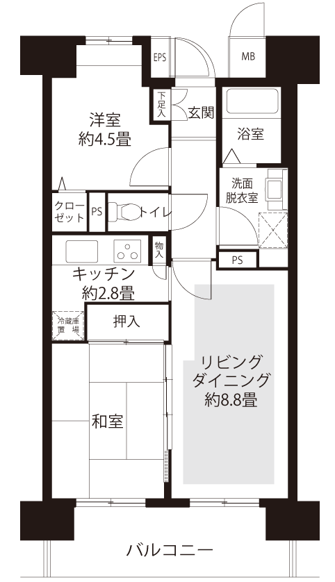 コーシャハイム中野弥生町＞間取図