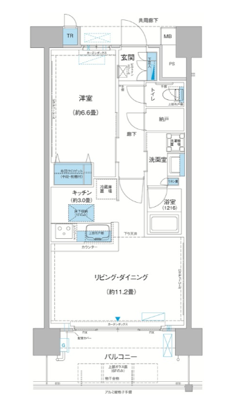 フロール川崎戸手>間取図