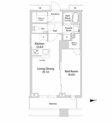 品川ハートビュータワー>間取図