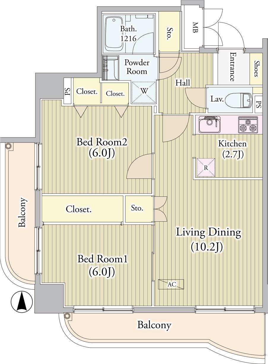 センテニアルタワー>間取図