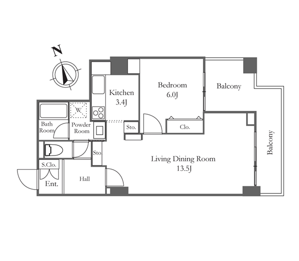 リバーシティ21新川＞間取図