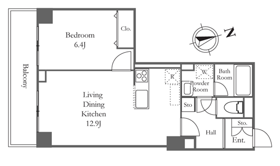 リバーシティ21新川＞間取図