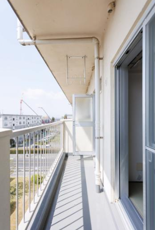 中宮第3団地>バルコニー