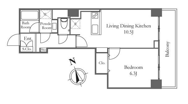 リバーシティ21新川＞間取図