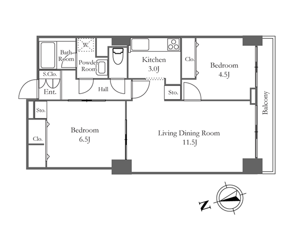 リバーシティ21新川>間取図
