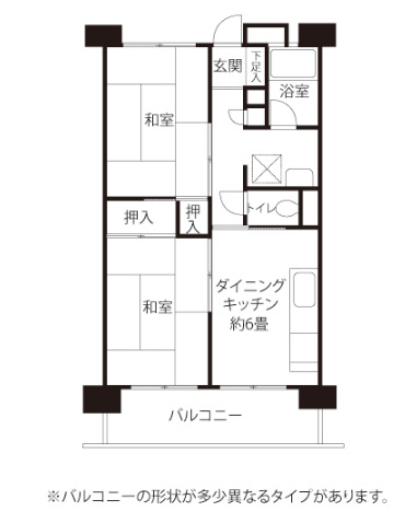 新田第二住宅>間取図