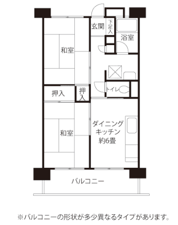 新田第二住宅>間取図