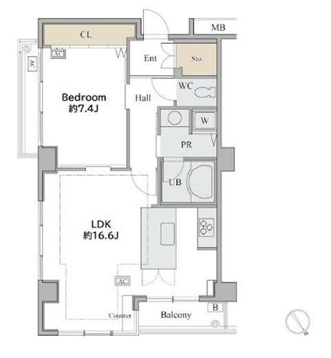 シャレール広尾>間取図