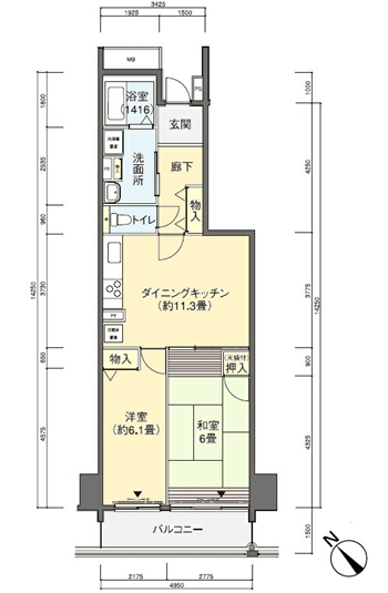 ルリエ横浜長者町＞間取図