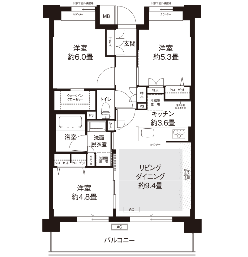 カーメスト用賀馬事公苑＞間取図