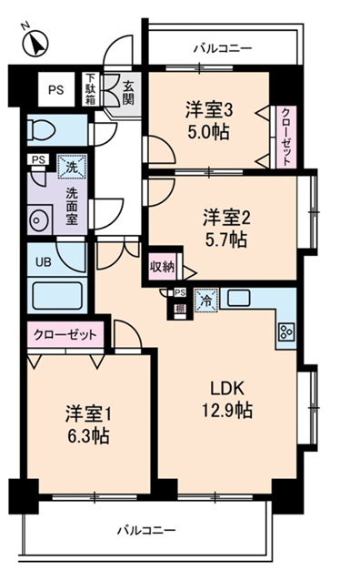 グランドフェニックス＞間取図