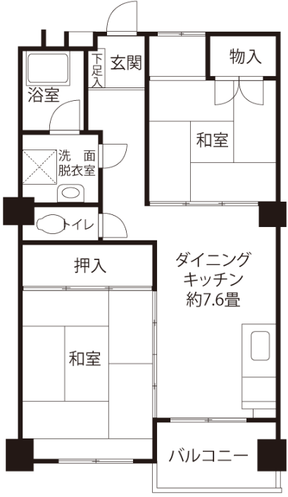 南砂住宅>間取図