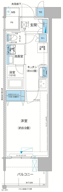 フロール川崎戸手＞間取図