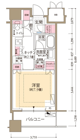 フロール横濱関内＞間取図
