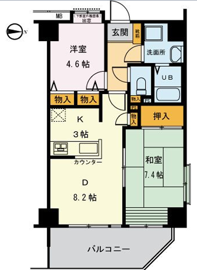 フォーエレメンツ竹の塚>間取図