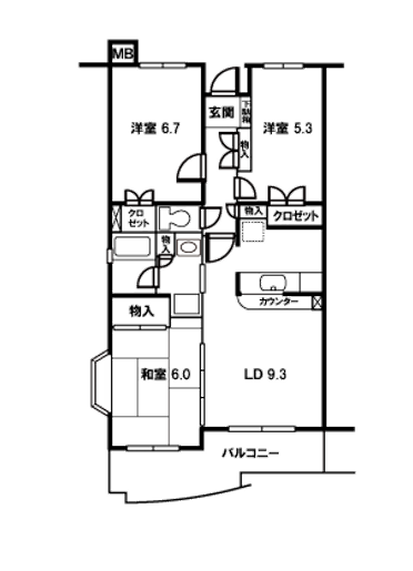 アースウインド北原台>間取図