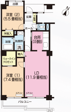 パティオス13番街>間取図