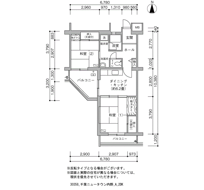 千葉ニュータウン内野＞間取図