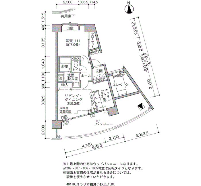 ミラリオ鶴見小野>間取図